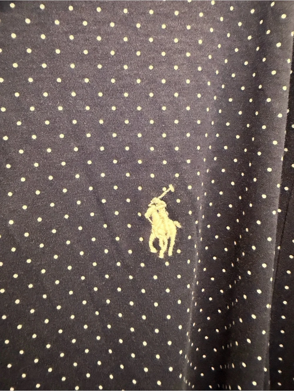 Polo Ralph Lauren Men's Polka Dot Short Sleeve Polo Shirt Navy 2XLT